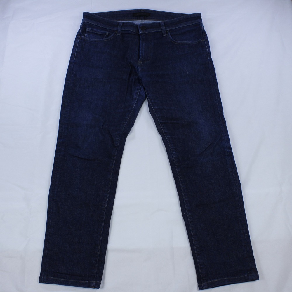 Uniqlo Men's Slim Straight Jeans - Indigo Blue - Size 33x34 - Stretch Denim